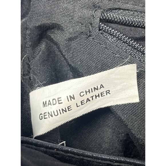 Tignanello Leather Backpack Black Bag Flap Over Zip Shoulder Straps Travel Purse - Picture 14 of 16